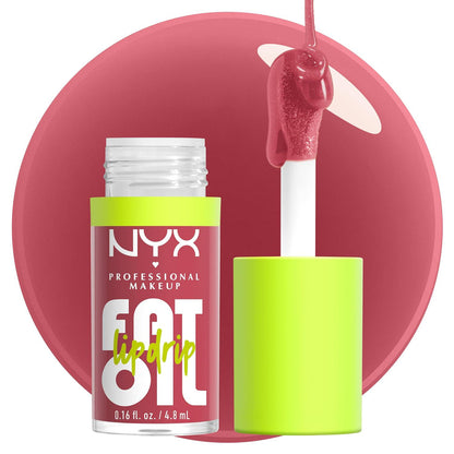 NYX PROFESSIONAL MAKEUP NYX PROFESSIONAL MAKEUP Fat Oil Lip Drip, Moisturizing, Shiny And Vegan Tinted Lip Gloss - Chillin Like A Villain (Pale Dusty Rose)