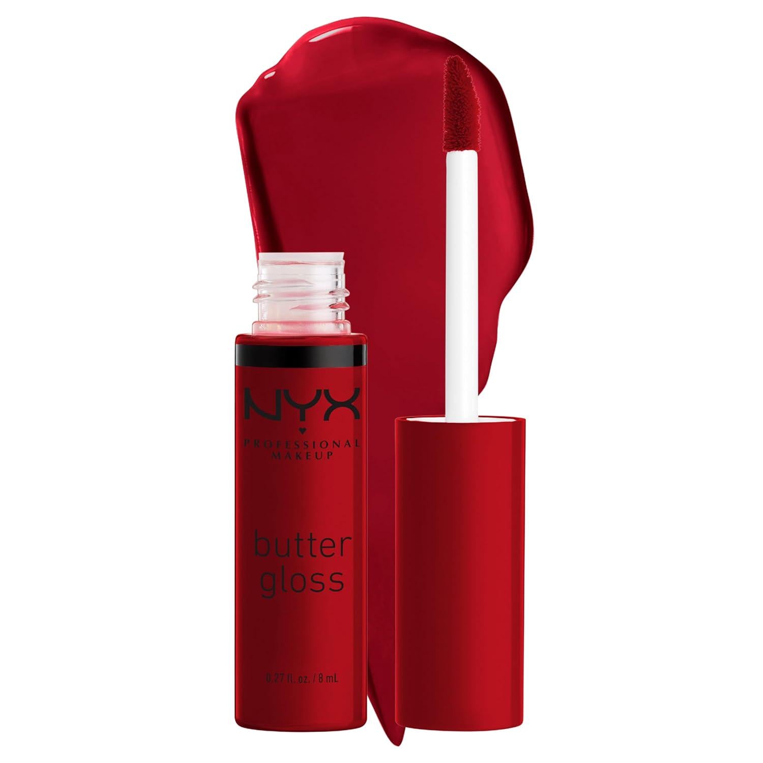 NYX PROFESSIONAL MAKEUP Butter Gloss, Non-Sticky Lip Gloss - Rocky Road (Wine),