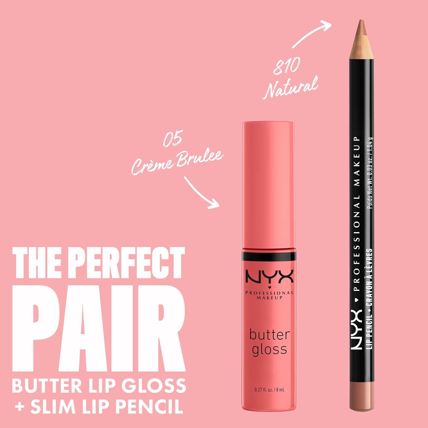 NYX PROFESSIONAL MAKEUP Butter Gloss, Non-Sticky Lip Gloss - Creme Brulee (Natural),