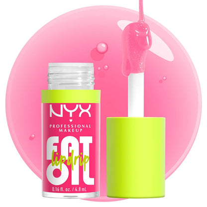 NYX PROFESSIONAL MAKEUP NYX PROFESSIONAL MAKEUP Fat Oil Lip Drip, Moisturizing Lip Oil Gloss, Vegan Tinted Formula, Up To 12 HR Hydration - Missed Call (Sheer Pink)