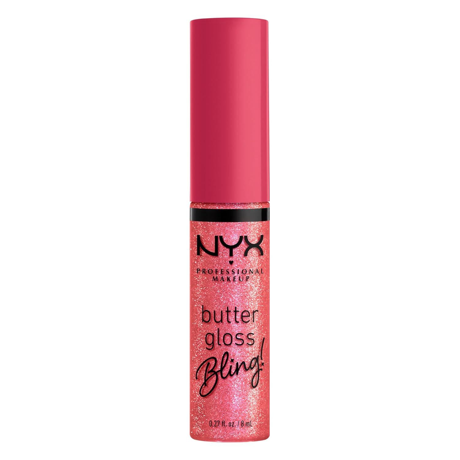 NYX PROFESSIONAL MAKEUP Butter Gloss Bling Lip Gloss, Non Sticky And Shiny Vegan Lip Makeup - She Got Money,