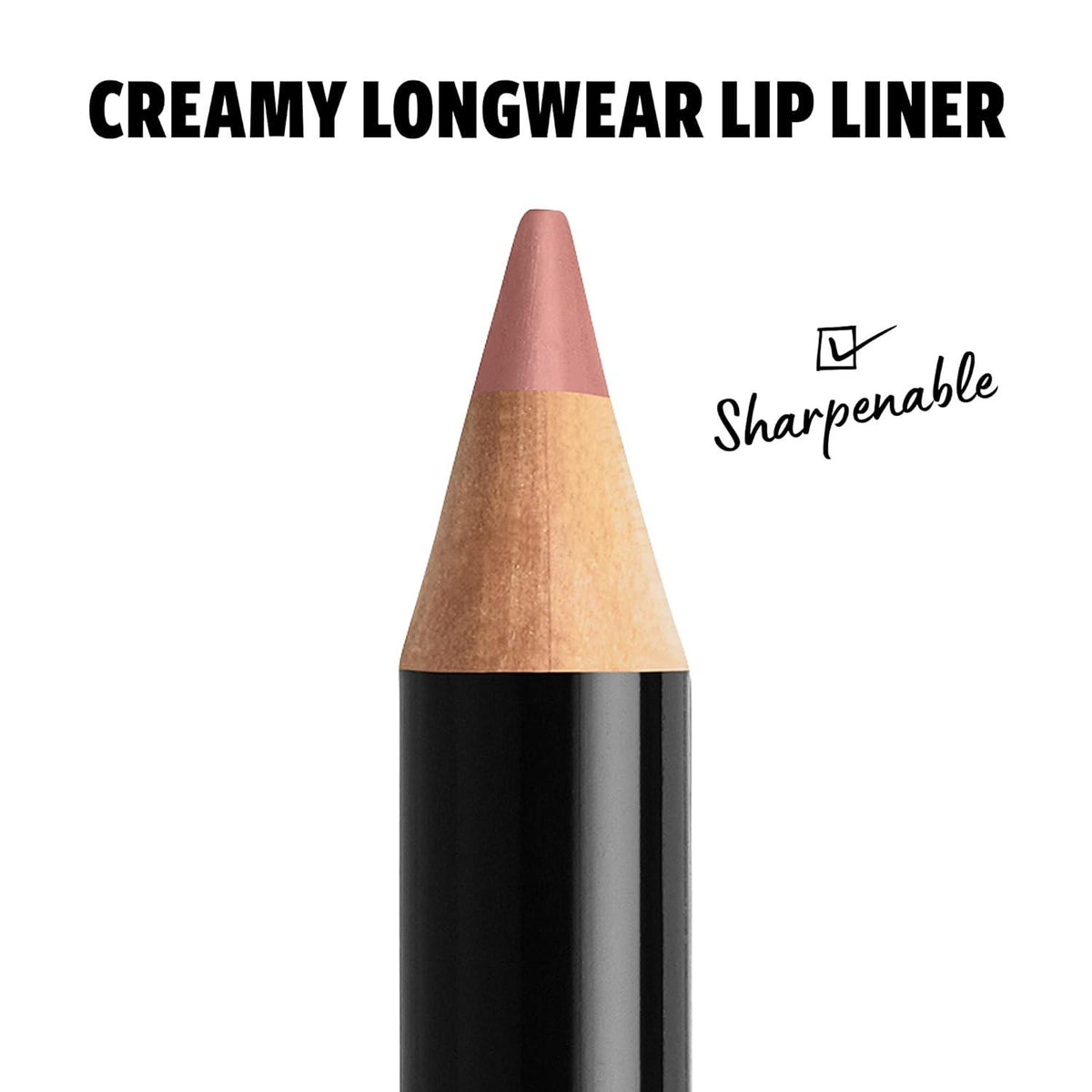 NYX PROFESSIONAL MAKEUP Slim Lip Pencil, Long-Lasting Creamy Lip Liner - Nude Pink,