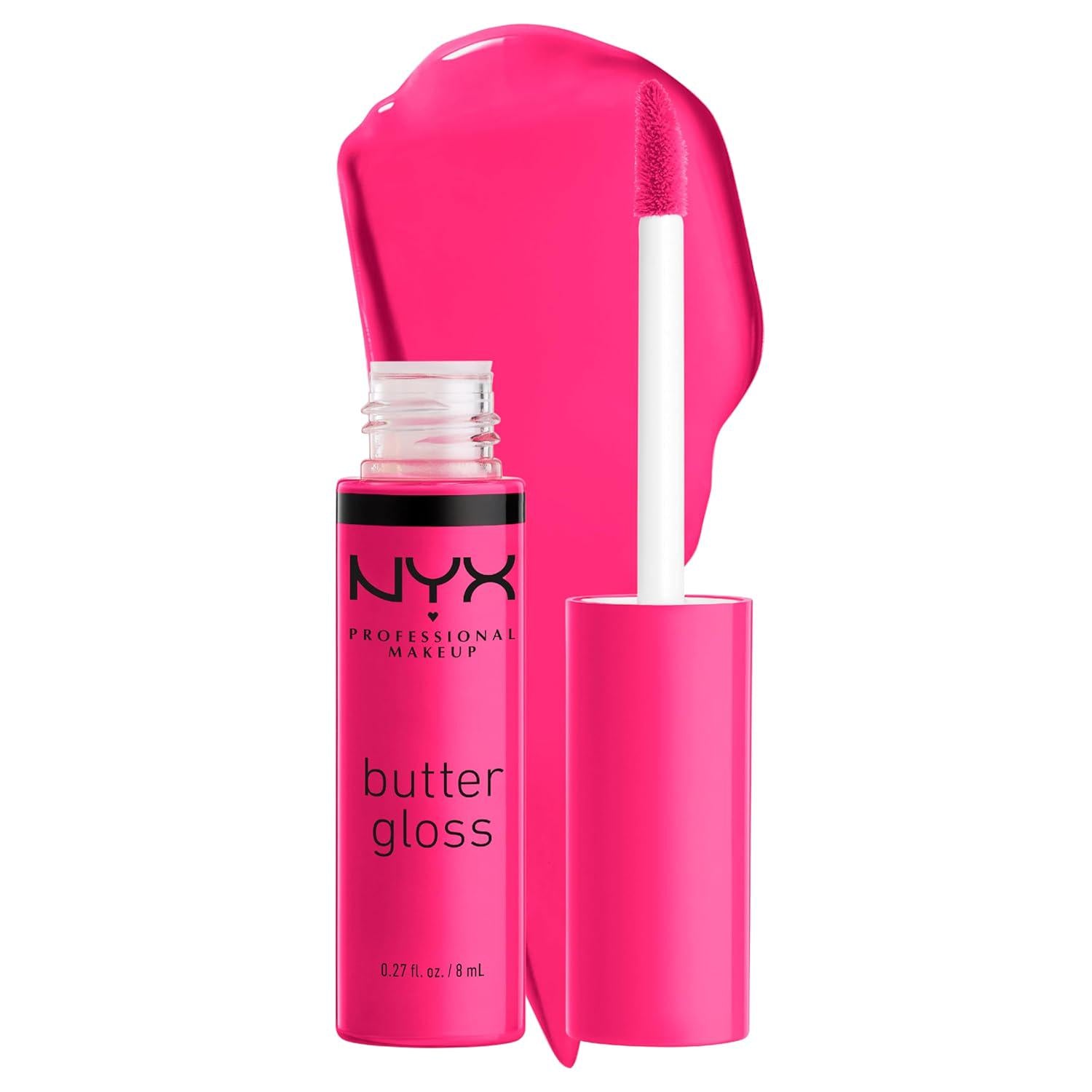 NYX PROFESSIONAL MAKEUP Butter Gloss, Non-Sticky Lip Gloss - Summer Fruit (Hot Pink),