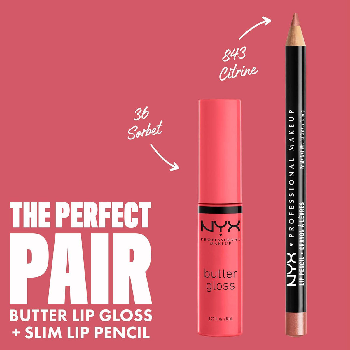 NYX PROFESSIONAL MAKEUP Butter Gloss, Non-Sticky Lip Gloss - Sorbet (Vibrant Coral),