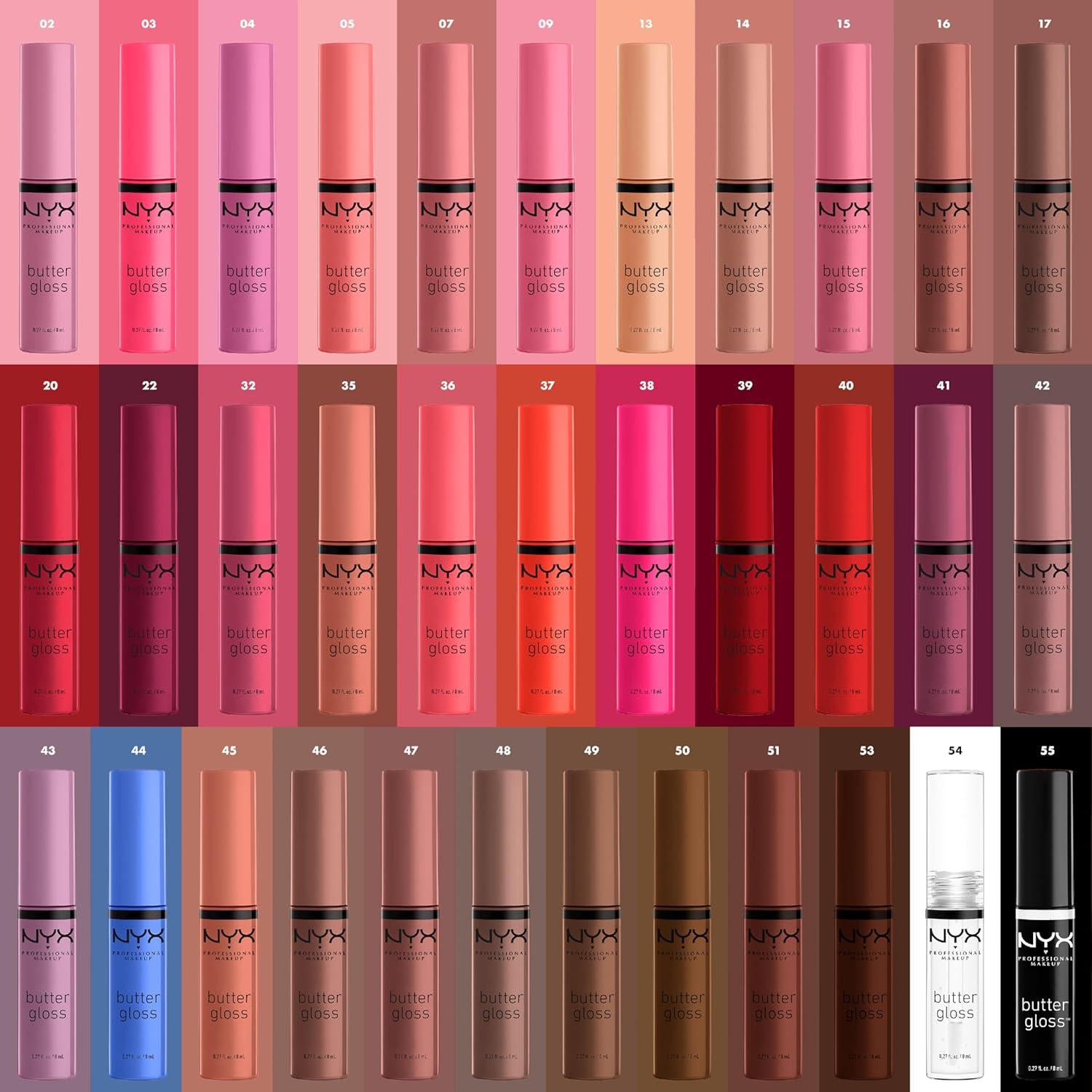 NYX PROFESSIONAL MAKEUP Butter Gloss, Non-Sticky Lip Gloss - Summer Fruit (Hot Pink),