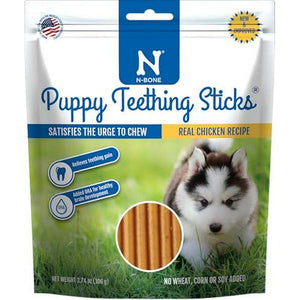 N-Bone Puppy Teething Treats Chicken Flavor 3.74 oz Pack Soothes Sore Gums and Supports Dental Health 111150