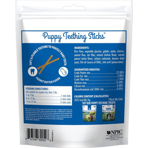 N Bone Puppy Teething Sticks Peanut Butter Flavor 3.74 oz Bag Soothing Chews for Teething Relief