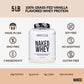 Naked Nutrition Vanilla Whey Protein Powder, All-Natural Grass-Fed Protein, Organic Coconut Sugar, 5 lb Bulk (61 Servings), GMO-Free, Soy-Free, Gluten-Free