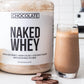Naked Nutrition Naked Whey Chocolate Protein Powder - Only 3 Ingredients - Grass Fed Whey Protein Powder, Organic Chocolate And Organic Coconut Sugar, No GMO, No Soy, And Gluten Free - 24 Servings