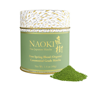 Naoki Matcha Organic Ceremonial First Spring Blend, Authentic Japanese First Harvest, Ceremonial Grade Matcha Green Tea Powder, Kagoshima Japan, 40g (14oz)