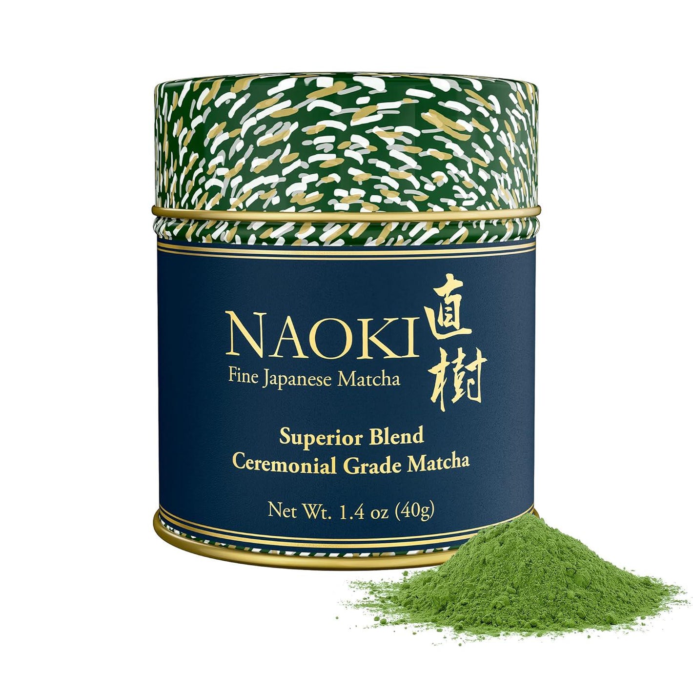 Naoki Matcha Superior Ceremonial Green Tea Powder, Authentic Japanese First Harvest, 40g (14oz)