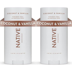 Native Deodorant Contains Naturally Derived Ingredients, 72 Hour Odor Control | Deodorant For Women And Men, Aluminum Free With Baking Soda, Coconut Oil And Shea Butter | Coconut And Vanilla, 2-Pack,