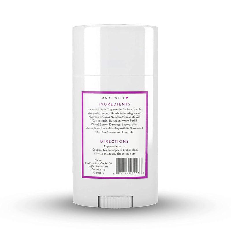 Native Deodorant Contains Naturally Derived Ingredients, 72 Hour Odor Control | Deodorant For Women And Men, Aluminum Free With Baking Soda, Coconut Oil And Shea Butter | Lavender And Rose,