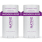 Native Deodorant Contains Naturally Derived Ingredients, 72 Hour Odor Control | Deodorant For Women And Men, Aluminum Free With Baking Soda, Coconut Oil And Shea Butter | Lavender And Rose, 2-Pack,