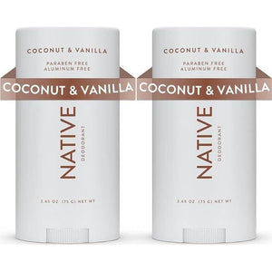 Native Deodorant Contains Naturally Derived Ingredients, 72 Hour Odor Control | Deodorant For Women And Men, Aluminum Free With Baking Soda, Coconut Oil And Shea Butter | Coconut And Vanilla, 2-Pack,