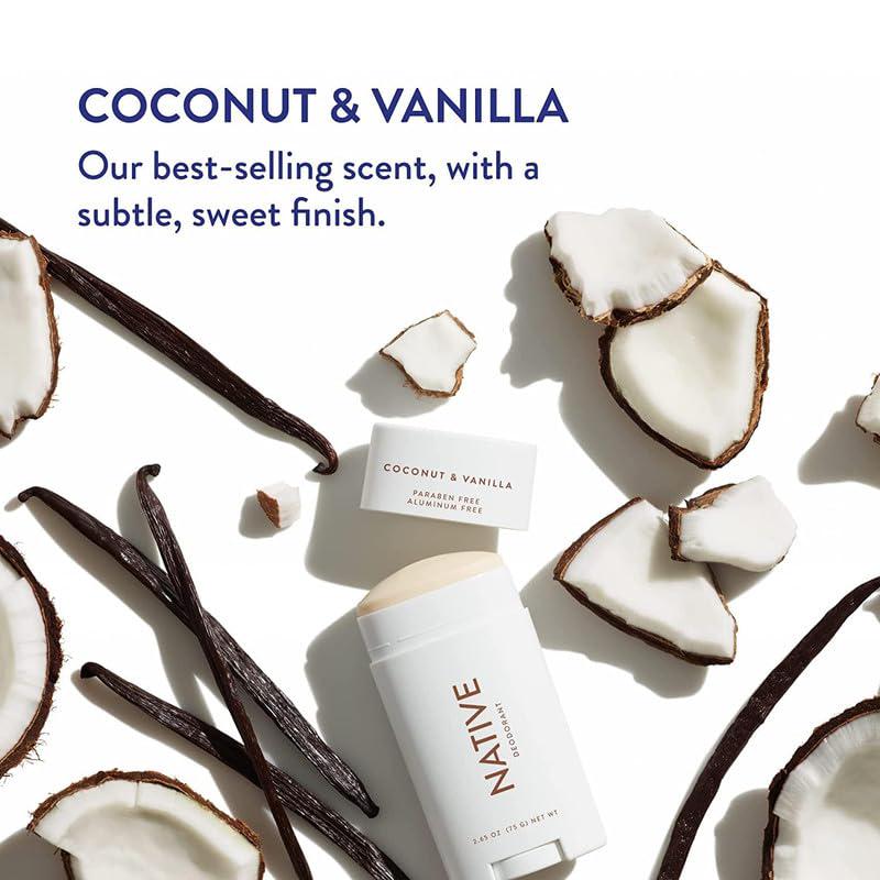 Native Deodorant Contains Naturally Derived Ingredients, 72 Hour Odor Control | Deodorant For Women And Men, Aluminum Free With Baking Soda, Coconut Oil And Shea Butter | Coconut And Vanilla,