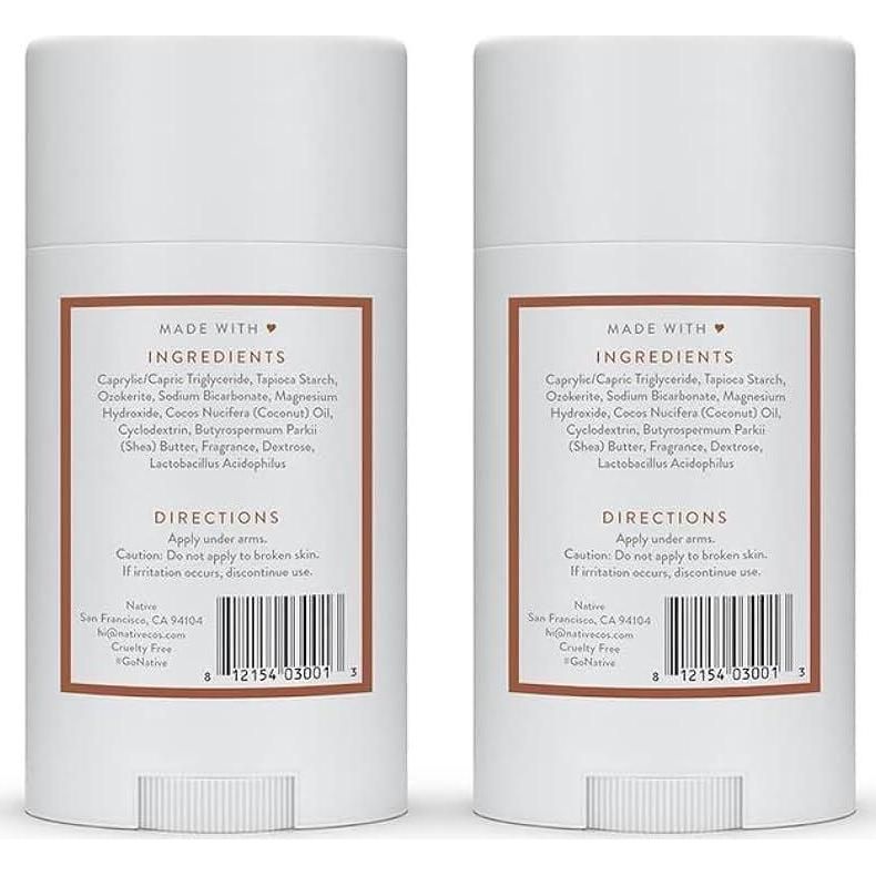 Native Deodorant Contains Naturally Derived Ingredients, 72 Hour Odor Control | Deodorant For Women And Men, Aluminum Free With Baking Soda, Coconut Oil And Shea Butter | Coconut And Vanilla, 2-Pack,