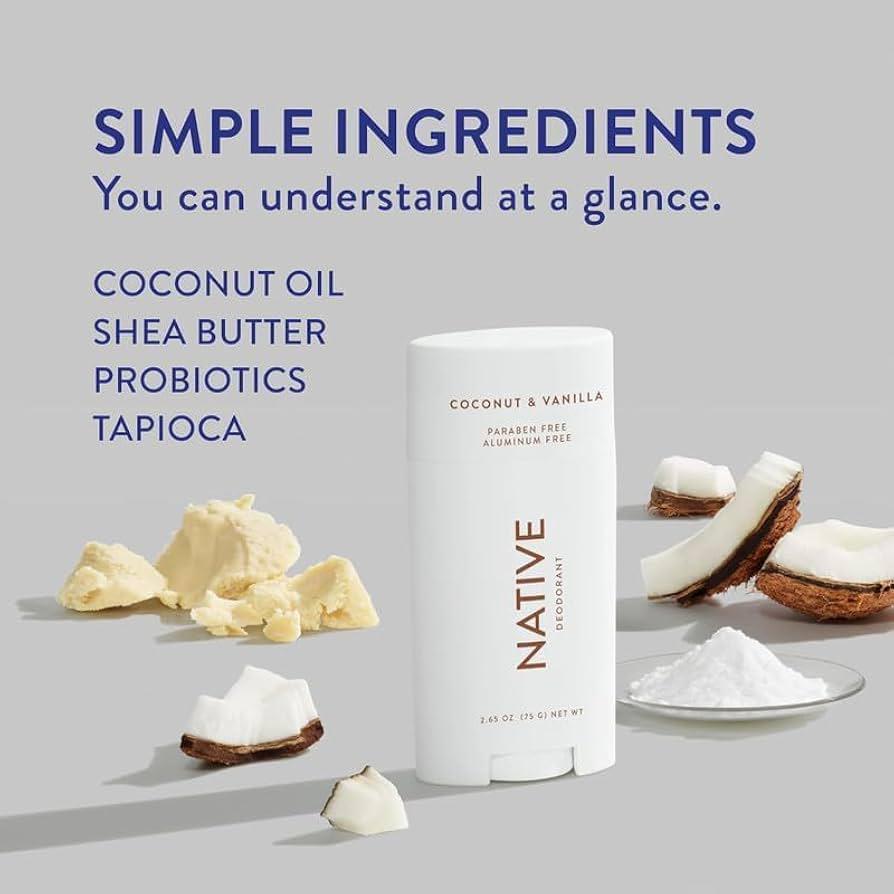Native Deodorant Contains Naturally Derived Ingredients, 72 Hour Odor Control | Deodorant For Women And Men, Aluminum Free With Baking Soda, Coconut Oil And Shea Butter | Coconut And Vanilla, 2-Pack,