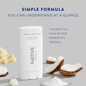 Native Deodorant Contains Naturally Derived Ingredients, 72 Hour Odor Control | Deodorant For Women And Men, Aluminum Free With Baking Soda, Coconut Oil And Shea Butter | Honey And White Oak,