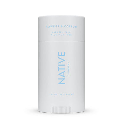 Native Native Deodorant | Natural Deodorant For Men, Aluminum Free With Baking Soda, Probiotics, Coconut Oil And Shea Butter | Powder And Cotton