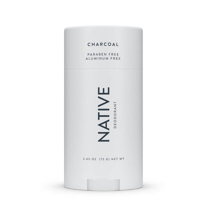 Native Native Deodorant | Natural Deodorant For Men, Aluminum Free With Baking Soda, Probiotics, Coconut Oil And Shea Butter | Charcoal