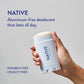Native Native Deodorant | Natural Deodorant For Men, Aluminum Free With Baking Soda, Probiotics, Coconut Oil And Shea Butter | Charcoal