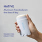 Native Native Deodorant | Natural Deodorant For Men, Aluminum Free With Baking Soda, Probiotics, Coconut Oil And Shea Butter | Powder And Cotton