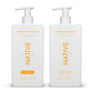 Native Native Shampoo And Conditioner Contain Naturally Derived Ingredients| All Hair Type Color And Treated, Fine To Dry Damaged, Sulfate And Dye Free - Almond And Shea Butter, 16.5 Fl Oz Each (2 Pack)