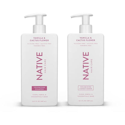 Native Native Vanilla And Cactus Flower Shampoo And Conditioner Contain Naturally Derived Ingredients |All Hair Type Color And Treated, Fine To Dry Damaged, Sulfate And Dye Free - 2-Pack