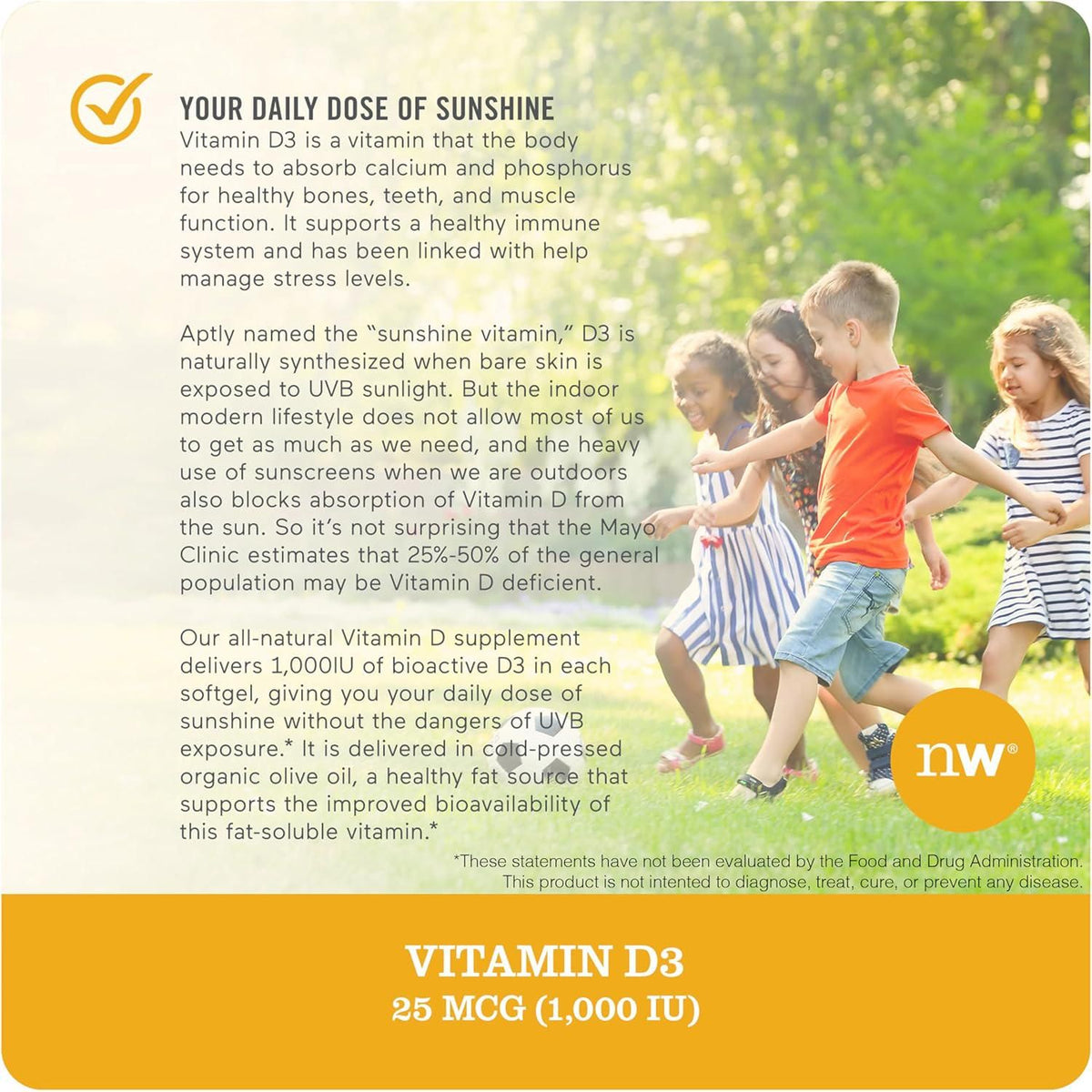 NatureWise NatureWise Vitamin D3 1000iu (25 Mcg) 1-Year Supply For Immune Support, Healthy Muscle Function, And Bone Health - Non-GMO, Gluten Free In Organic Extra Virgin Olive Oil, (Mini Softgel), 360 Count