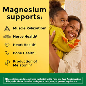 Nature Made High Absorption Magnesium Glycinate, 200mg, Capsules, 180 Count, Supports Muscle Relaxation, Heart, Nerve & Bone Health