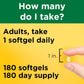 Nature Made Vitamin D3 1000 IU, 25mcg, Dietary Supplement for Bone, Teeth, Muscle & Immune Health, 180 Softgels, 180-Day Supply