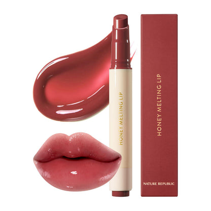 Nature Republic Nature Republic HONEY MELTING LIP (05 PLUM) SOFT LIP STICK, Hydrating Jelly Gloss, Moisturizing Balms, Sheer Tint, Shine And Glowy Finish, Korean Make Up