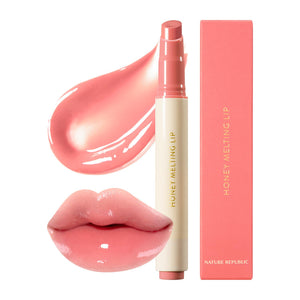 Nature Republic Nature Republic HONEY MELTING LIP (02 FIG) SOFT LIP STICK, Hydrating Jelly Gloss, Moisturizing Balms, Sheer Tint, Shine And Nude, Glowy Finish, Korean Make Up
