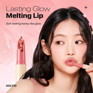 Nature Republic Nature Republic HONEY MELTING LIP (02 FIG) SOFT LIP STICK, Hydrating Jelly Gloss, Moisturizing Balms, Sheer Tint, Shine And Nude, Glowy Finish, Korean Make Up
