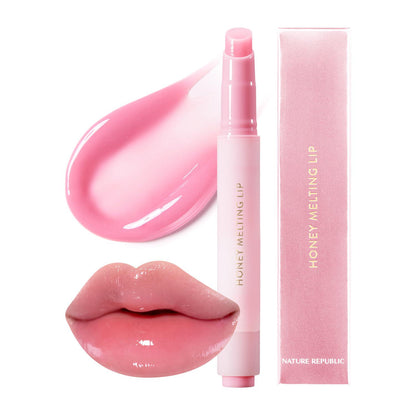 Nature Republic Nature Republic HONEY MELTING LIP PLUMPING (11 PINK) SOFT LIP STICK Tint And Plump Hydrating Jelly Gloss, Moisturizing Balms, Volumizing Formula And Sheer Tint, Glowy Finish, Korean Make Up