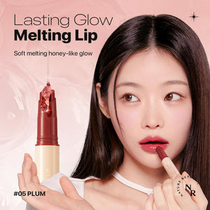 Nature Republic Nature Republic HONEY MELTING LIP (05 PLUM) SOFT LIP STICK, Hydrating Jelly Gloss, Moisturizing Balms, Sheer Tint, Shine And Glowy Finish, Korean Make Up
