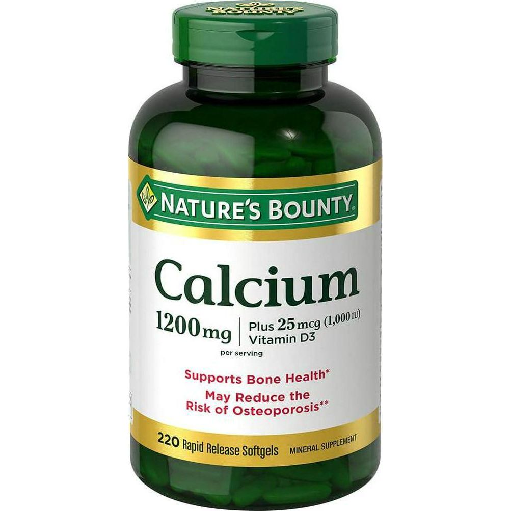 Nature's Bounty Nature's Bounty Calcium 1200 Mg With 1,000IU Vitamin D3, Bone Health And Immune Support, 220 Softgels