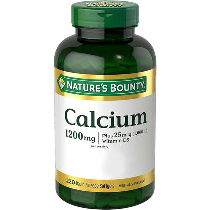 Nature's Bounty Nature's Bounty Calcium 1200 Mg With 1,000IU Vitamin D3, Bone Health And Immune Support, 220 Softgels
