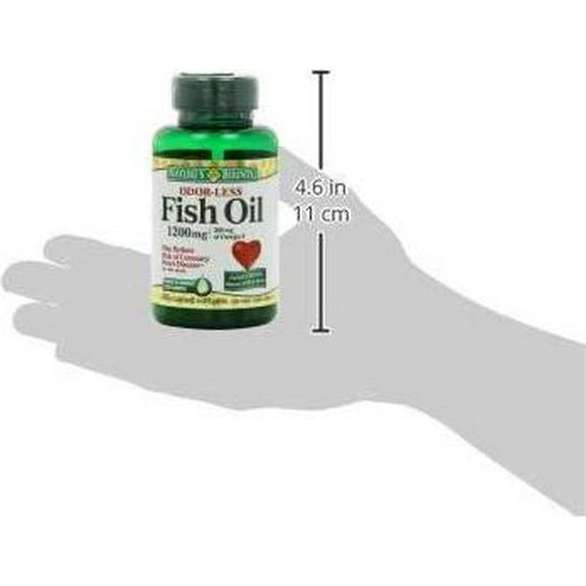 Nature's Bounty Fish Oil, 1200mg, 360mg Of Omega-3, 60 Odorless Softgels (Packaging May Vary),