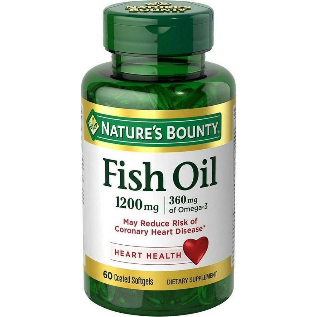 Nature's Bounty Fish Oil, 1200mg, Softgels, 60 Ea (Pack Of 2),