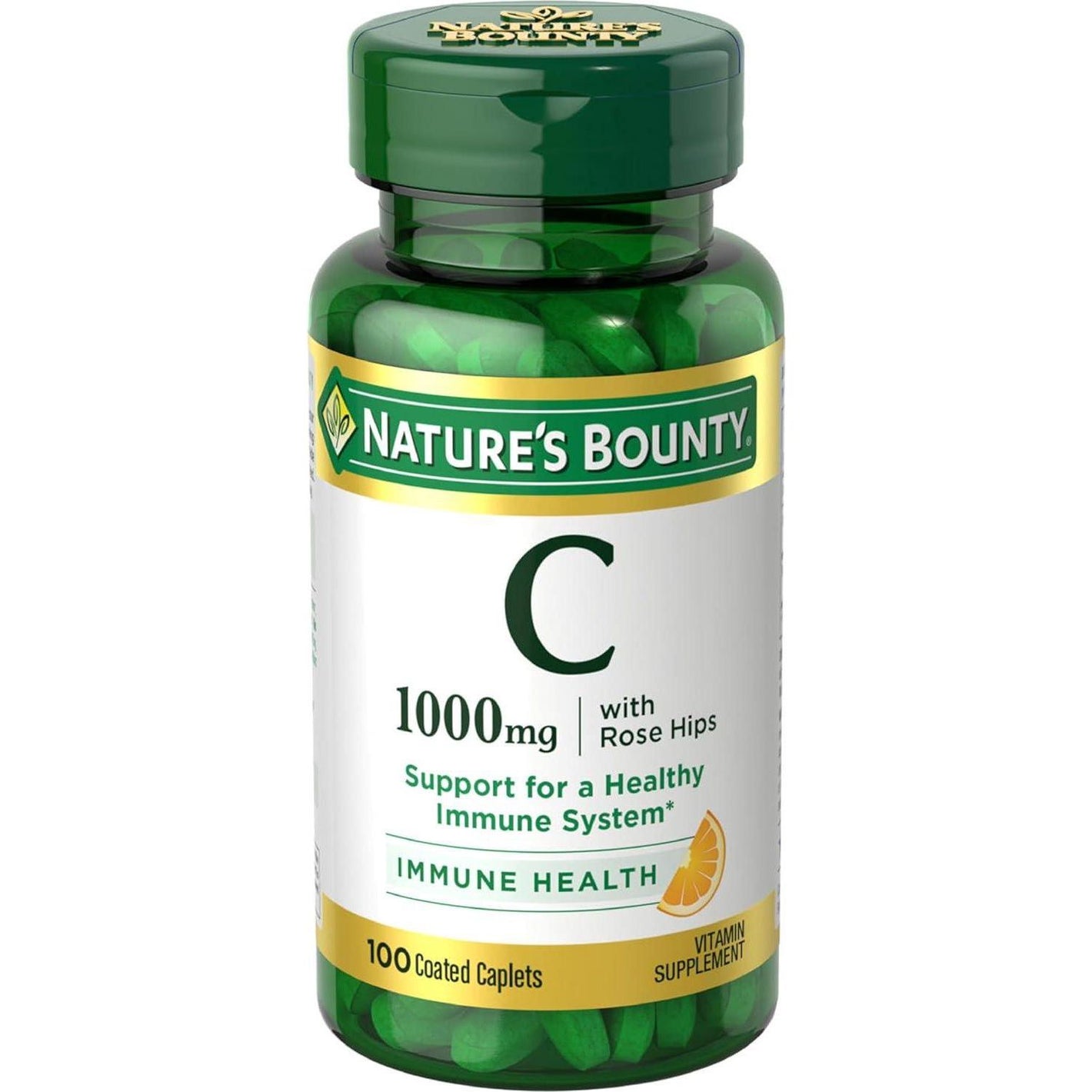 Nature's Bounty Nature's Bounty Vitamin C + Rose Hips, Immune Support, 1000mg, Coated Caplets, 100 Ct