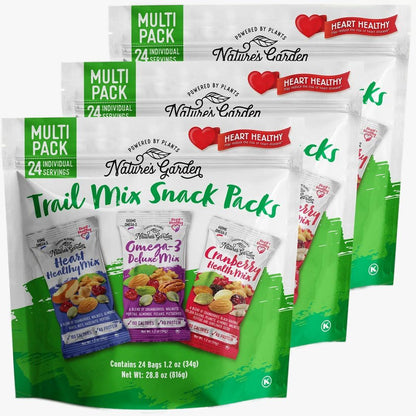 Nature's Garden Healthy Trail Mix Snack Pack, 288 oz, 3-Pack, Nutritious & Delicious Snack for On-the-Go