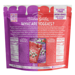 Nature's Garden Nature's Garden Probiotic Yoggies Multi Pack, 21oz (Strawberry Yoggies 15x0.7 Oz +Mixed Berry Yoggies 15x0.7 Oz), Strawberry And Mixed Berry Yogurt Covered Snack, High Fiber, Real Fruit Pieces, No Artificial Ingredients, Healthy