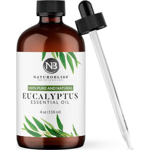 NaturoBliss 100% Pure Natural Eucalyptus Essential Oil, Premium Therapeutic Grade, Aromatherapy, 4 oz