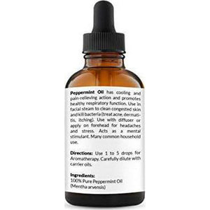 Naturobliss Peppermint Essential Oil, 100% Pure & Natural, Therapeutic Grade, 4oz for Aromatherapy & Relaxation