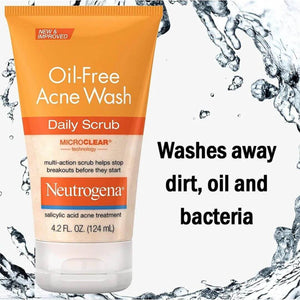 Neutrogena Oil-Free Acne Wash Daily Scrub 124ml,070501028209