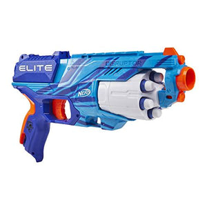 Nerf Elite Disruptor Blaster Reflex Slam Fire Blue Foam Dart Gun Amazon Exclusive