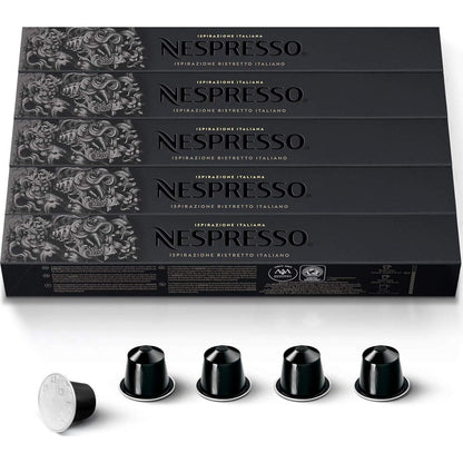 Nespresso Original Line Ristretto Intenso Dark Roast Coffee Pods, 50 Count