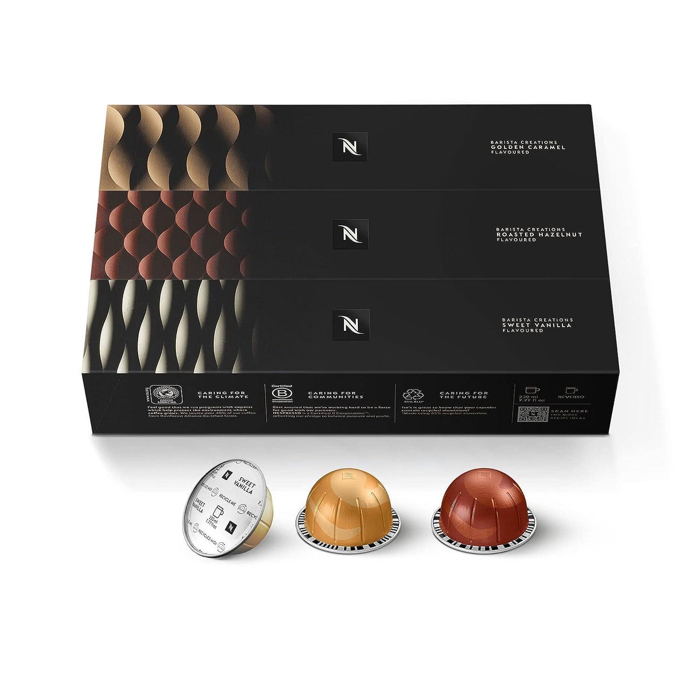 Nespresso Nespresso Capsules Vertuo, Barista Flavored Pack, Medium Roast Coffee, 30 Count Coffee Pods, Brews 7.8oz.